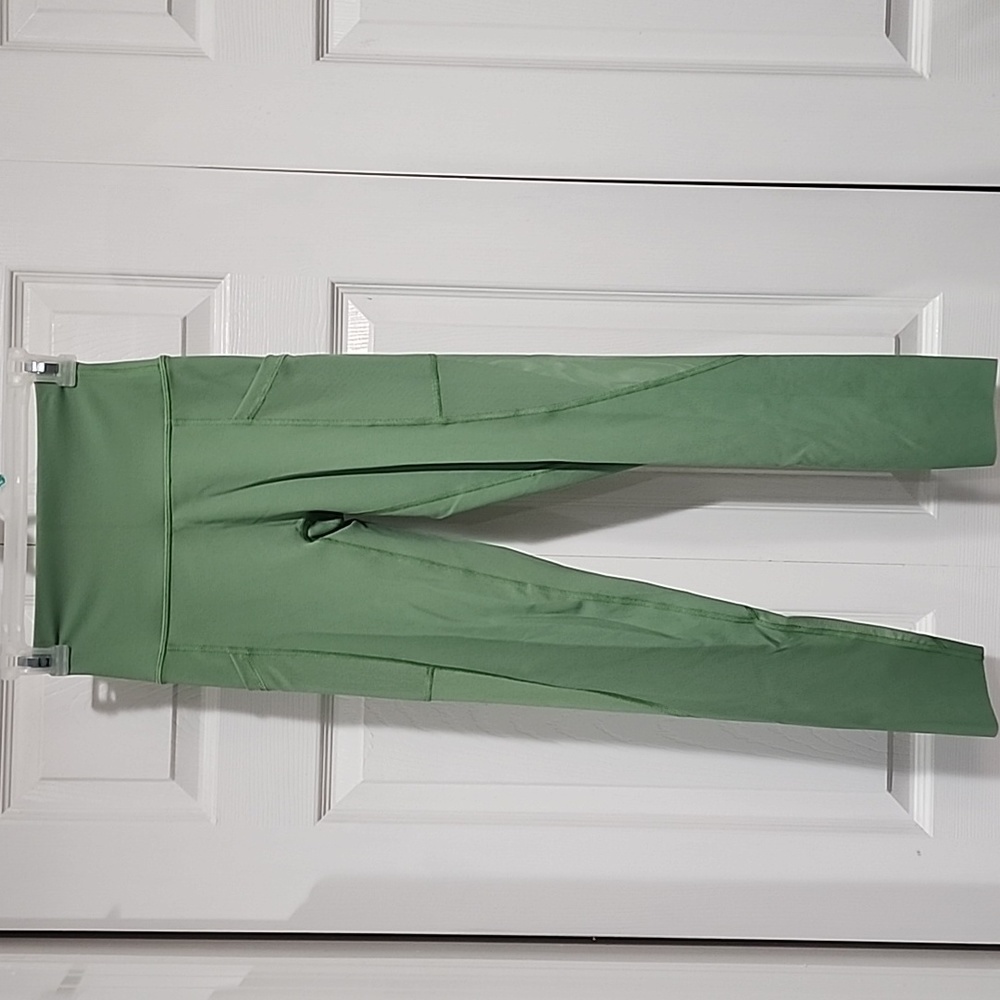EUC! Aerie Offline Goals Leggings Size Small Pockets  7/8 Hi-Rise Green